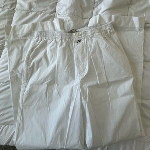 J. Crew White Cotton Boxer Pants